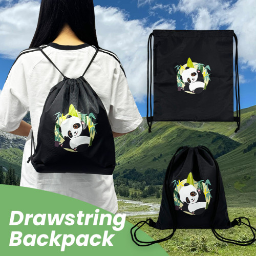 KUOSHI Wholesale Custom Printed Logo Nylon Sublimation Drawstring Backpack Gift Bag