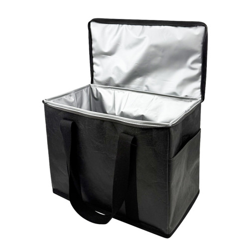 Custom Logo Black Dupont Paper Large Cooler Bags Insulated OEM/ODM