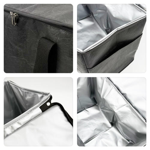 Custom Logo Black Dupont Paper Large Cooler Bags Insulated OEM/ODM