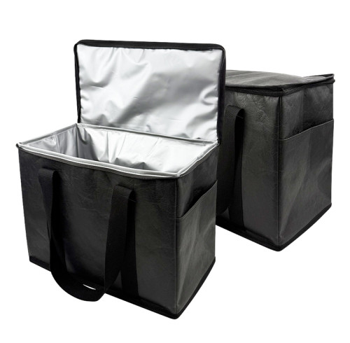 Custom Logo Black Dupont Paper Large Cooler Bags Insulated OEM/ODM