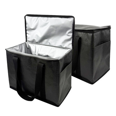 Custom Logo Black Dupont Paper Large Cooler Bags Insulated OEM/ODM