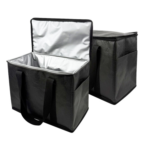 Custom Logo Black Dupont Paper Large Cooler Bags Insulated OEM/ODM