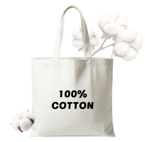 100% Cotton Tote Bag Reusable Grocery Shopping Bag with Handles, Eco Friendly Canvas Bag for Daily Use, Custom Logo Available