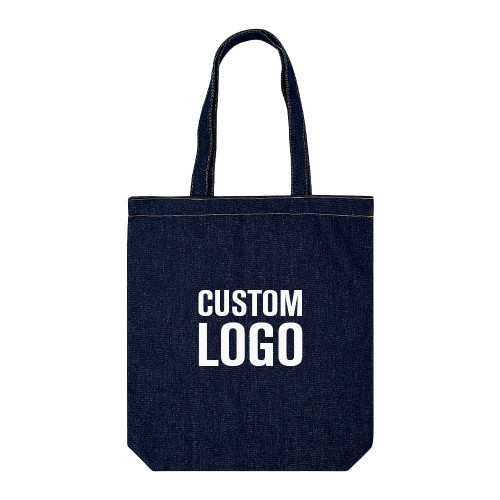 Custom Denim Tote Bag with Logo Printing – Reusable Eco-Friendly Shopping Bag