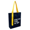 Custom Denim Tote Bag with Contrast - Color Handles