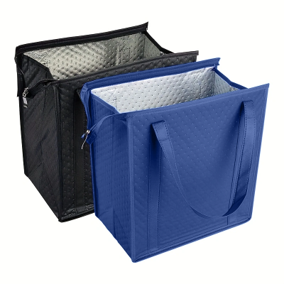 Customized Embossed Aluminum Foil Foldable Insulated Bag for Office Picnic Hiking Beach