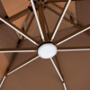 Cantilever Umbrella with LED Lighting and Side Pole for Commercial Outdoor Night Use