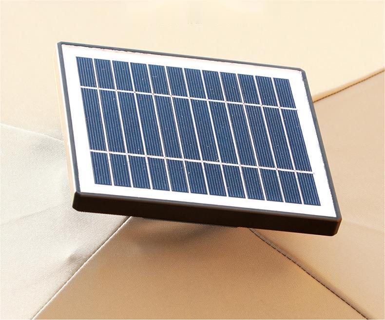 Outdoor sunshade umbrella solar panel