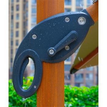 Elegant Side Pole Parasol Wood Grain Finish for Stylish Outdoor Shading