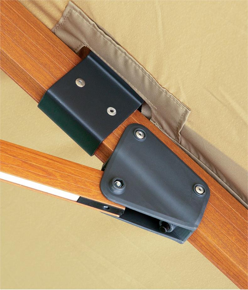 Outdoor sunshade umbrella connecting plastic parts