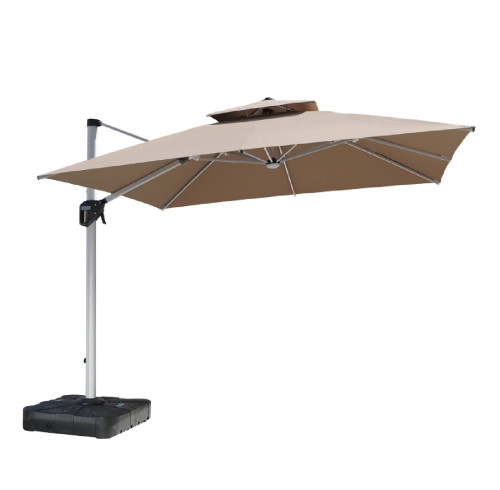Crank Lift Side Pole Umbrella with Smooth Offset Design | Commercial Patio Umbrella with Hand Crank