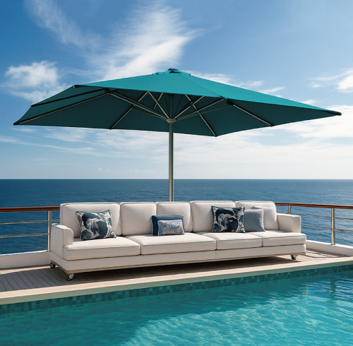 Durable Center Pole Umbrella Commercial Outdoor for Poolside Lounges and Oceanfront Resorts