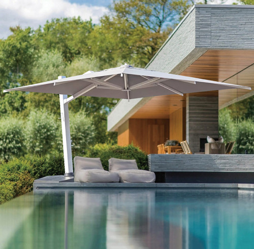 Modern Full-Aluminum Wind Resistant Cantilever Umbrella | garden umbrella premium shading
