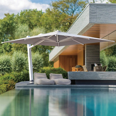 Modern Full-Aluminum Wind Resistant Cantilever Umbrella | garden umbrella premium shading