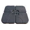 Heavy-Duty 60L HDPE Umbrella Base | 4-piece interlocking base support