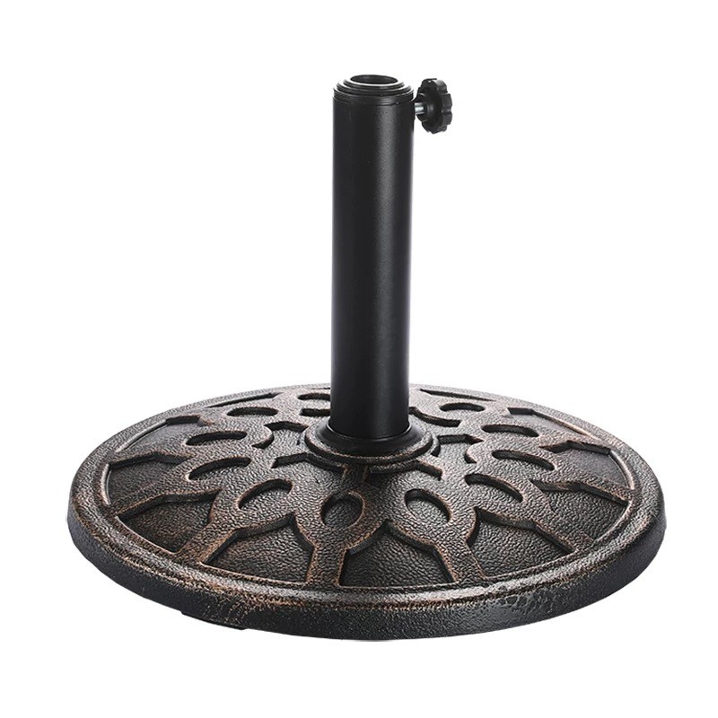 Bronze finish resin umbrella base