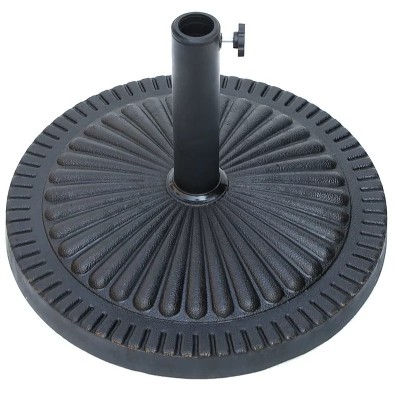 14KG Commercial Heavy Duty Resin Umbrella Base with Dual Pole Compatibility for Outdoor Use | umbrella base black outdoor