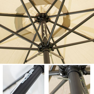 Outdoor Square Umbrella | Square Pull-String Aluminum Cantilever Umbrella | Premium Outdoor Shade Solution