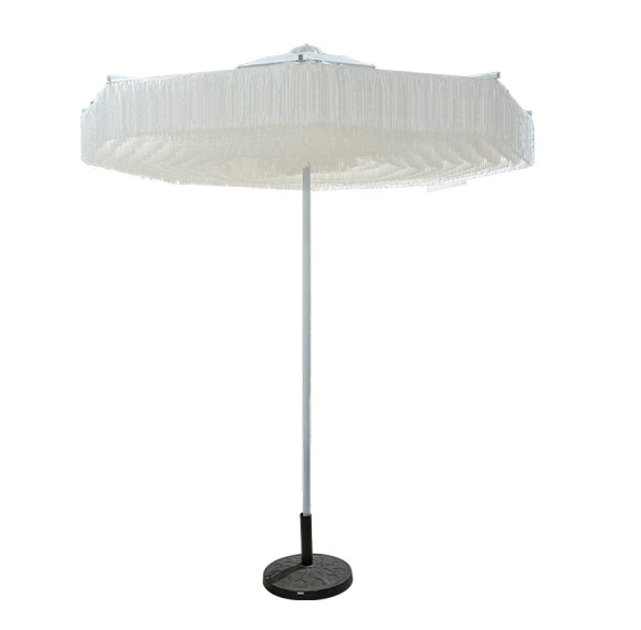 Retro Fringe Outdoor Umbrella with Vintage Style and UV-Resistant Canopy for Stylish Patio Shade | outdoor umbrella with fringe trim