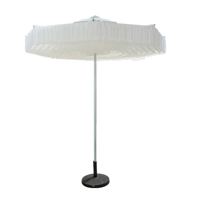 Retro Fringe Outdoor Umbrella with Vintage Style and UV-Resistant Canopy for Stylish Patio Shade | outdoor umbrella with fringe trim