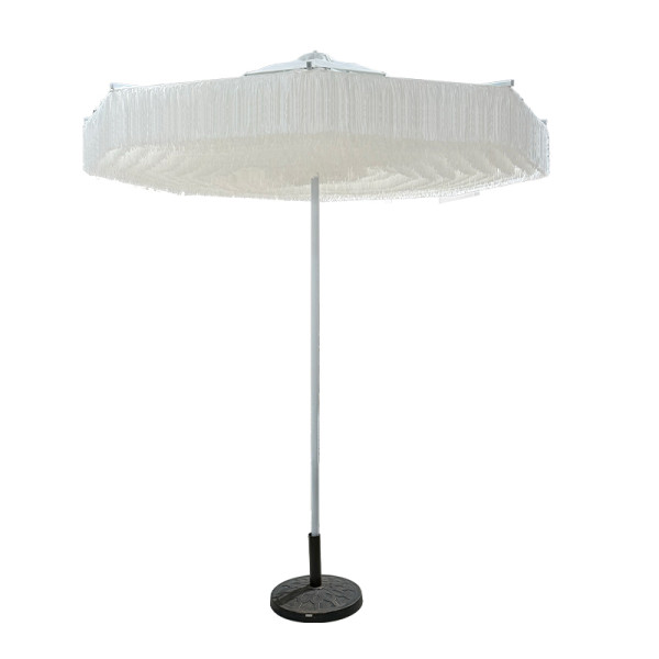 Retro Fringe Outdoor Umbrella with Vintage Style and UV-Resistant Canopy for Stylish Patio Shade | outdoor umbrella with fringe trim