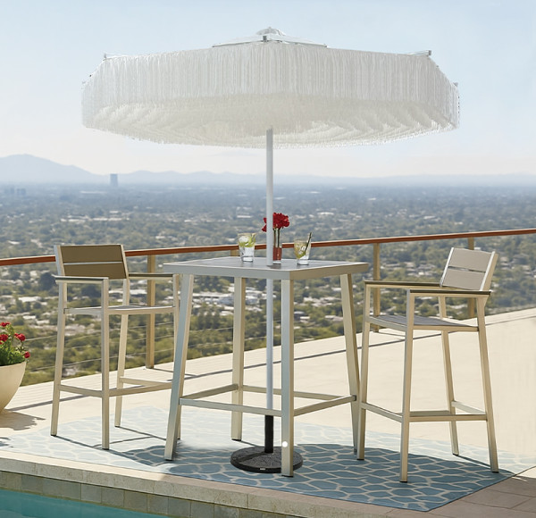 Retro Fringe Outdoor Umbrella with Vintage Style and UV-Resistant Canopy for Stylish Patio Shade | outdoor umbrella with fringe trim