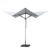 Dual Canopy Modern Patio Umbrella with Central Pole for Poolside Sun Protection | outdoor umbrella modern design