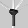 Modern Square Push-Up Patio Umbrella with Aluminum Pole, 4 Ribs and Unique Asymmetrical Canopy Design | patio umbrella 4 ribs push-up