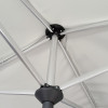Modern Square Push-Up Patio Umbrella with Aluminum Pole, 4 Ribs and Unique Asymmetrical Canopy Design | patio umbrella 4 ribs push-up