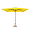 Bold Yellow Patio Umbrella with Center Pole and Bright Yellow Canopy for Stylish Poolside Lounging