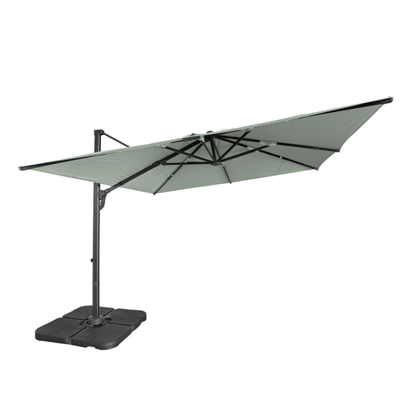 Three-Part Cantilever Umbrella with Detachable Aluminum Structure and Vented Canopy for Outdoor Shade | Commercial cantilever umbrella