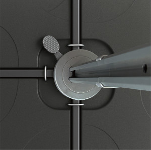 Three-Part Cantilever Umbrella with Detachable Aluminum Structure and Vented Canopy