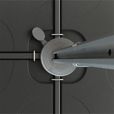 Three-Part Cantilever Umbrella with Detachable Aluminum Structure and Vented Canopy