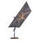 Solar-Powered Cantilever Umbrella with Integrated LED Ribs and 360° Rotation, UV80 Fabric | Commercial shade umbrella