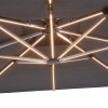 Solar-Powered Cantilever Umbrella with Integrated LED Ribs and 360° Rotation, UV80 Fabric | Commercial shade umbrella