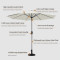 Outdoor Patio Umbrella Center Pole Sunshade Crank Lift Aluminum Frame – UV Protection, Waterproof Garden & Deck Shade
