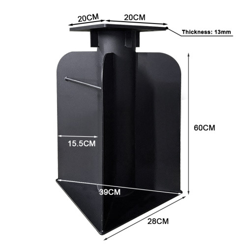 Iron In-Ground Umbrella Base | Rustproof, Waterproof, Durable | 13mm Thickness, Heavy-Duty Stability | Suitable for Gardens, Squares, Commercial Projects