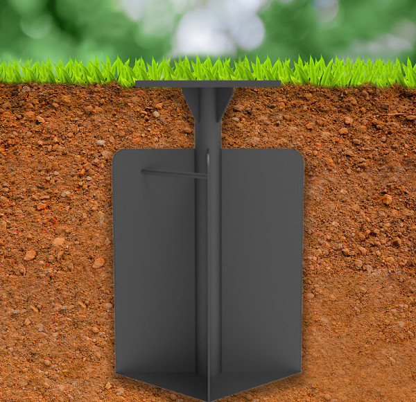 Iron In-Ground Umbrella Base | Rustproof, Waterproof, Durable | 13mm Thickness, Heavy-Duty Stability | Suitable for Gardens, Squares, Commercial Projects