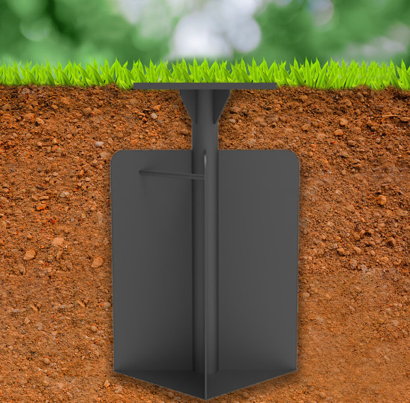 Iron In-Ground Umbrella Base | Rustproof, Waterproof, Durable | 13mm Thickness, Heavy-Duty Stability | Suitable for Gardens, Squares, Commercial Projects