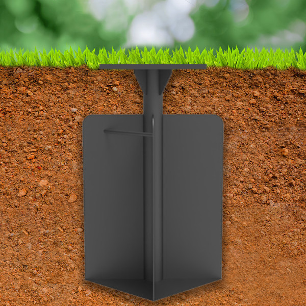 Iron In-Ground Umbrella Base | Rustproof, Waterproof, Durable | 13mm Thickness, Heavy-Duty Stability | Suitable for Gardens, Squares, Commercial Projects