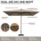 Commercial-Grade Patio Umbrella, Outdoor Square Canopy | outdoor umbrella square canopy design