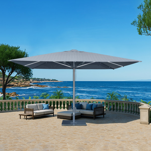 Commercial Large Outdoor Umbrella: 3*4M/4*4M/5*5M, Gas Spring-Assisted Opening, ODM/OEM & Customizable Sizes/Colors