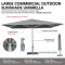 Commercial Large Outdoor Umbrella: 3*4M/4*4M/5*5M, Gas Spring-Assisted Opening, ODM/OEM & Customizable Sizes/Colors