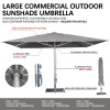 Commercial Large Outdoor Umbrella: 3*4M/4*4M/5*5M, Gas Spring-Assisted Opening, ODM/OEM & Customizable Sizes/Colors