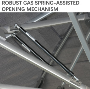Commercial Large Outdoor Umbrella: 3*4M/4*4M/5*5M, Gas Spring-Assisted Opening, ODM/OEM & Customizable Sizes/Colors