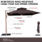 Commercial Large Outdoor Umbrella: 3*4M/4*4M/5*5M, Gas Spring-Assisted Opening, ODM/OEM & Customizable Sizes/Colors