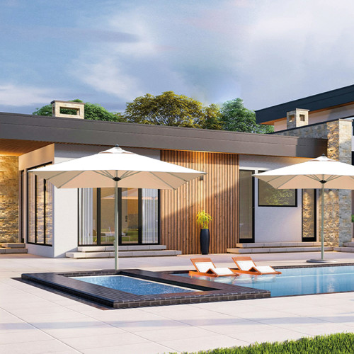 Outdoor Square Umbrella | Square Pull-String Aluminum Cantilever Umbrella | Premium Outdoor Shade Solution