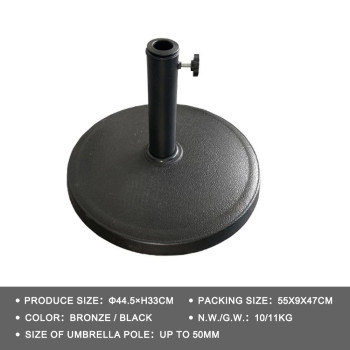 10KG Heavy Duty Patio Umbrella Base: Fits Up to 50mm Pole, Durable Outdoor Stand