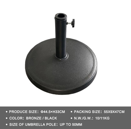 10KG Heavy Duty Patio Umbrella Base: Fits Up to 50mm Pole, Durable Outdoor Stand