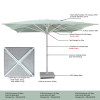 Durable Center Pole Umbrella Commercial Outdoor for Poolside Lounges and Oceanfront Resorts